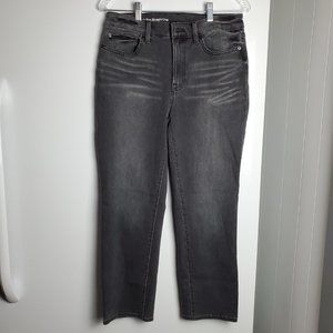Talbots Faded Black Size 6 High Rise Straight Crop Jeans